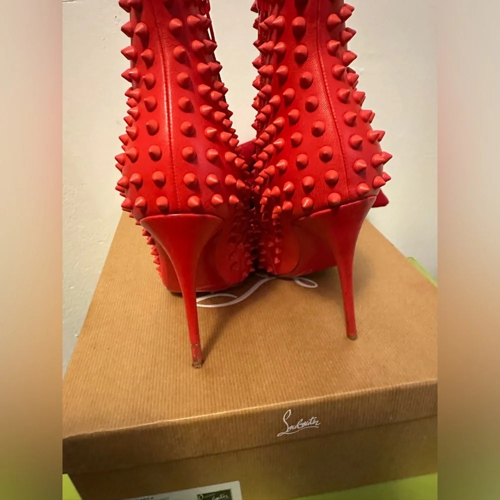 Christian Louboutin Snakilta Black Booties - Picture 7 of 10